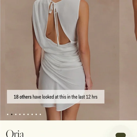 Meshki White Backless Draped Mini Dress - Picture 2 of 5